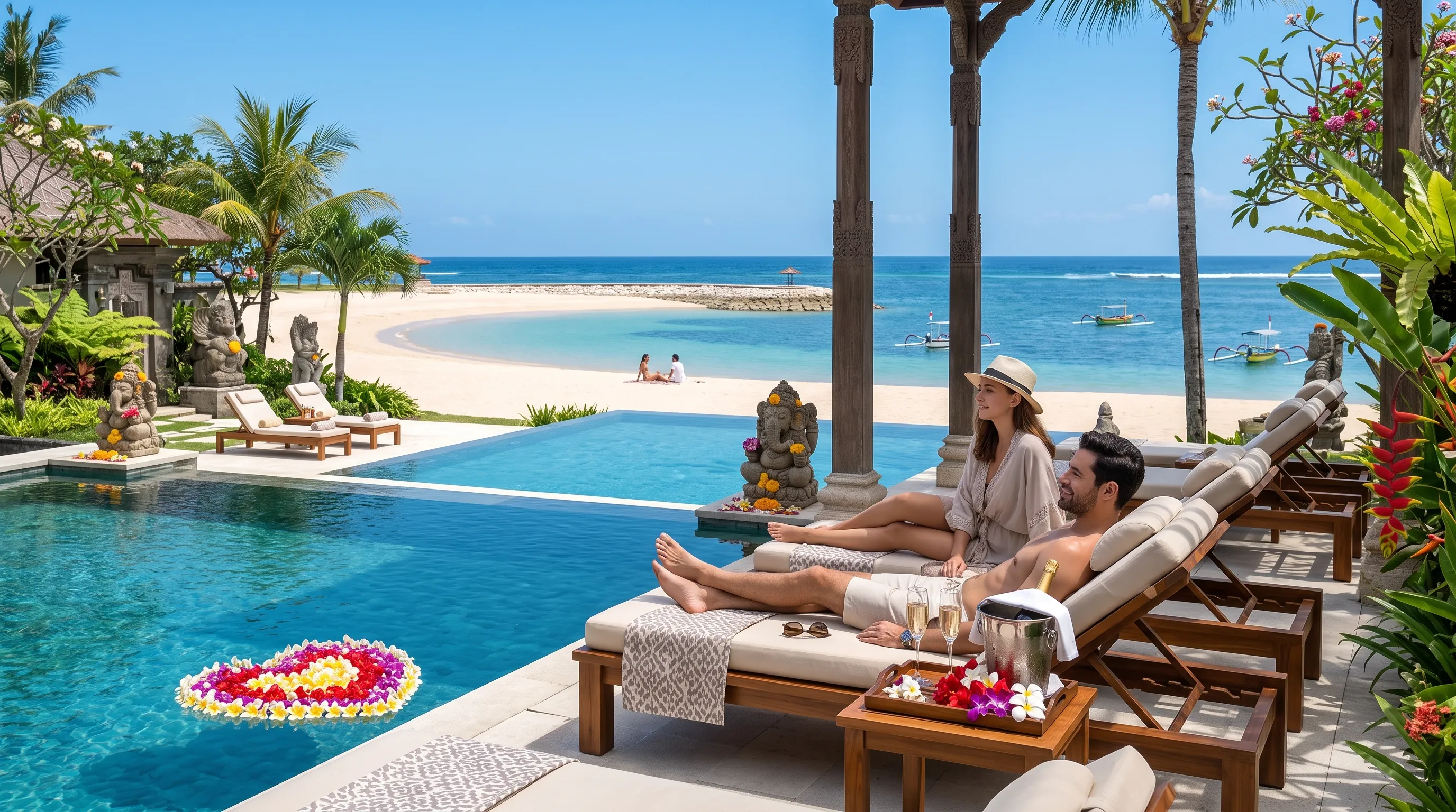 Honeymoon Resort in Nusa Dua Bali with Beachfront Infinity Pool