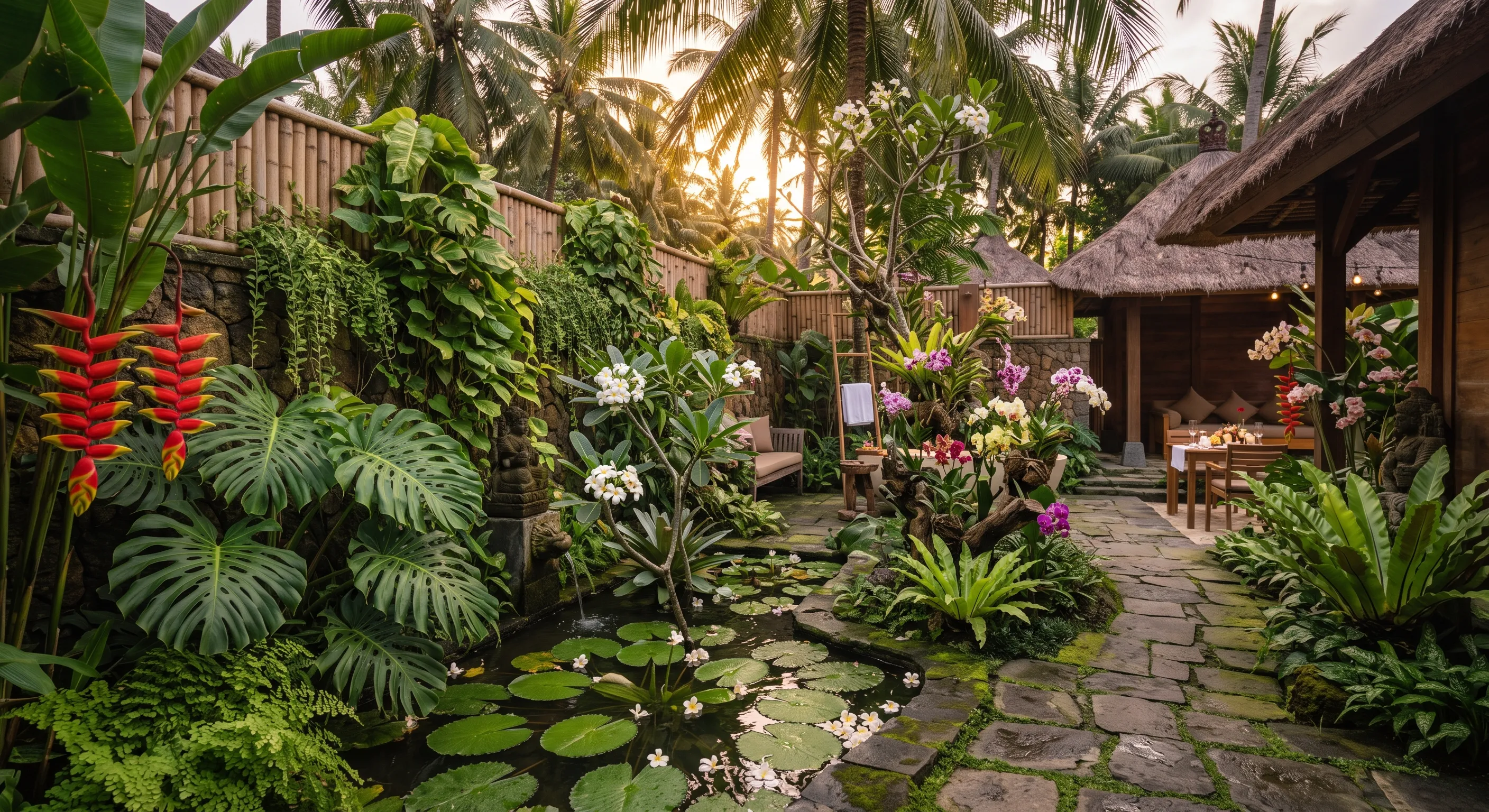 Bali Honeymoon Villa with Private Garden and Tropical Courtyard